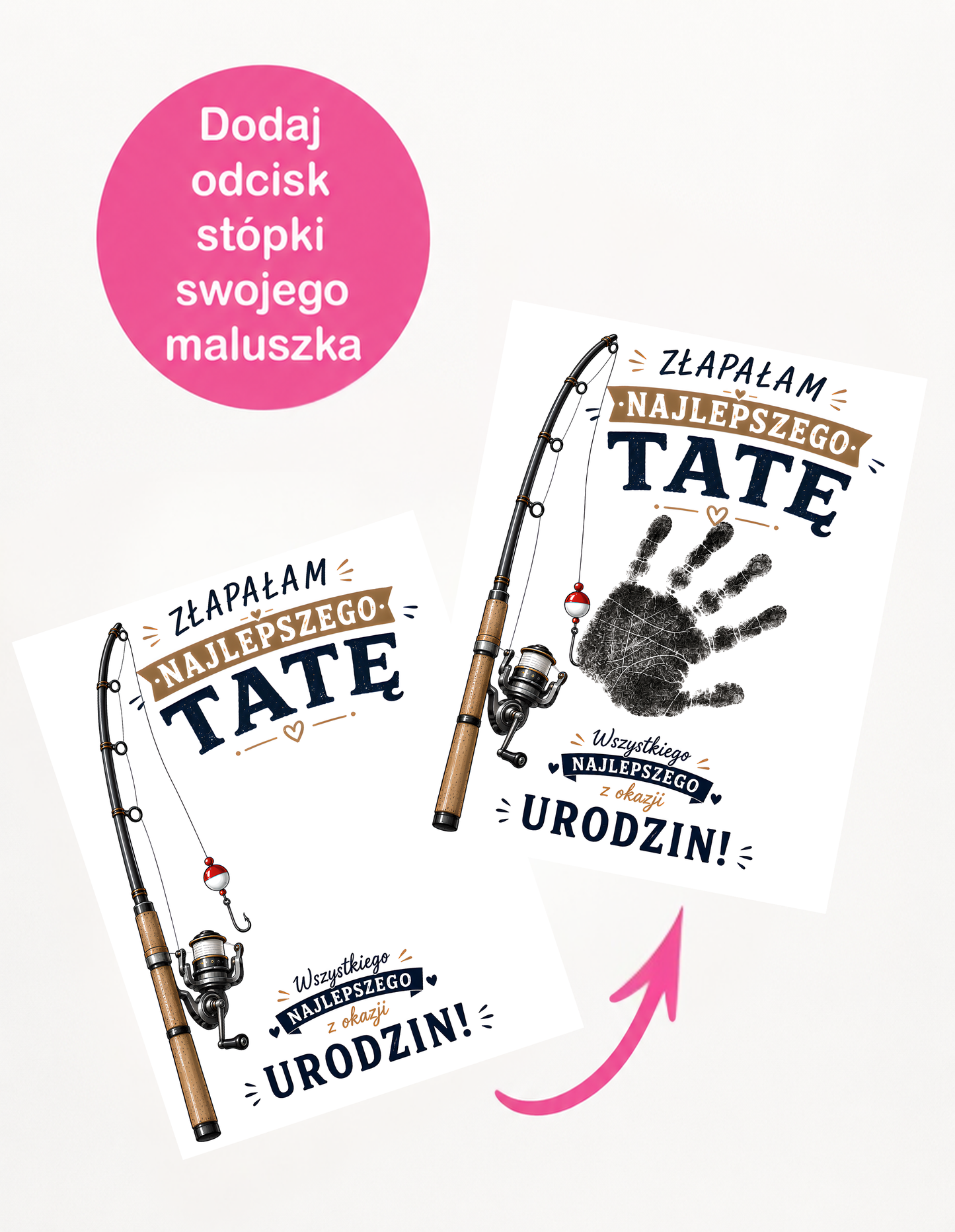 Zestaw do Odcisków „Złapałam Najlepszego Tatę" – wzór 3
