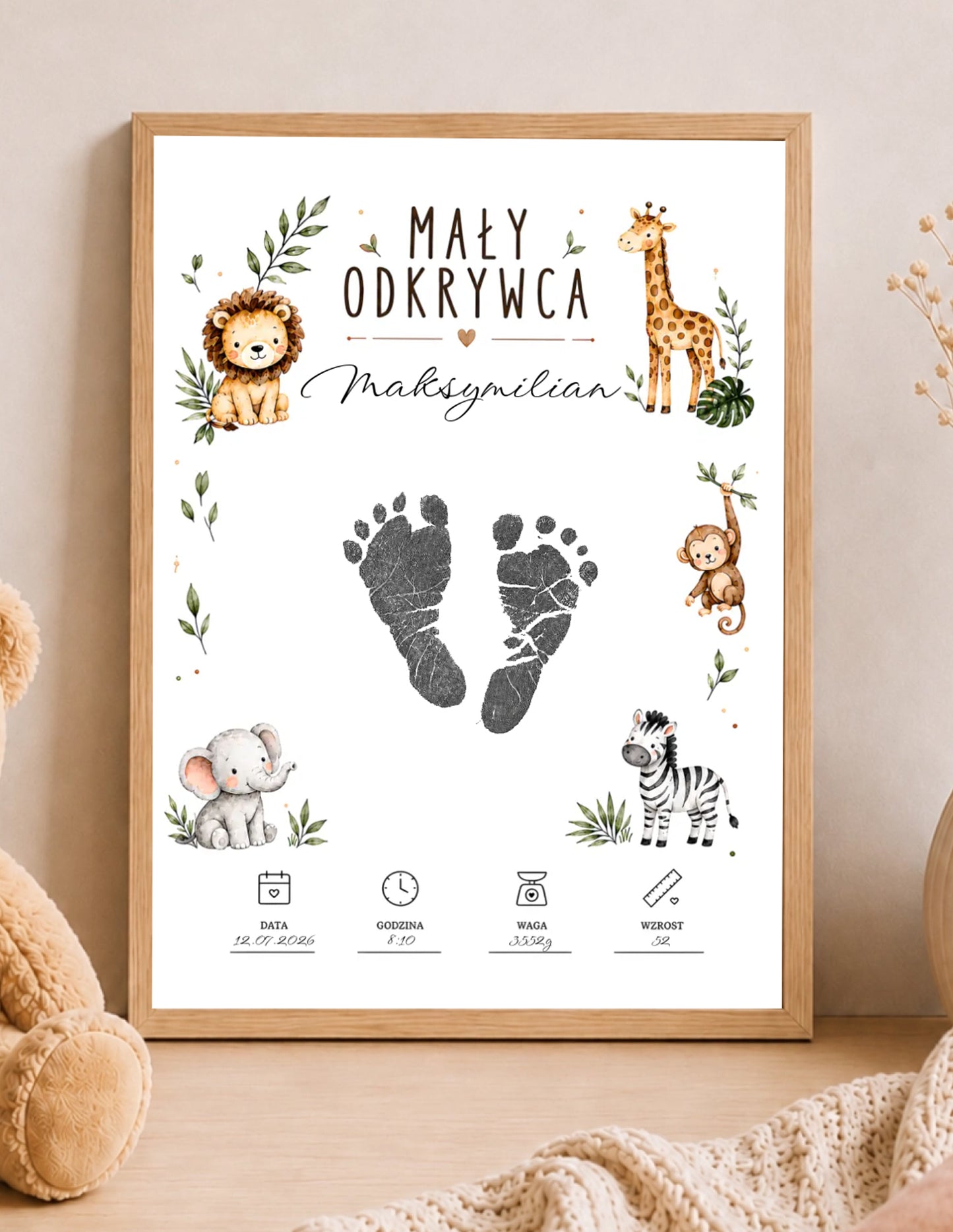 Personalizowana Metryczka z Odciskiem #6