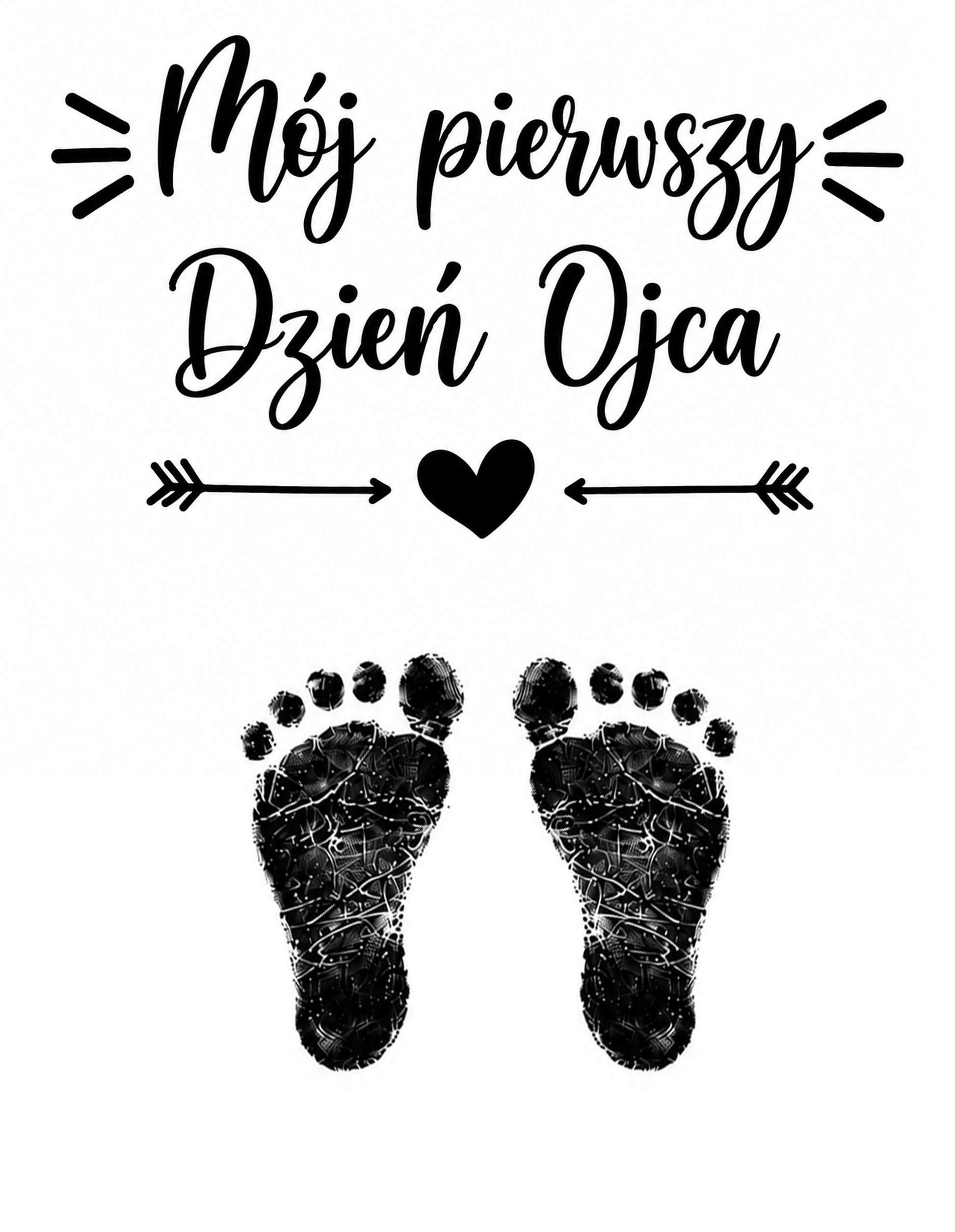 Beztuszowy zestaw do odcisków stóp dziecka Mój Pierwszy Dzień Ojca – prezent dla taty
