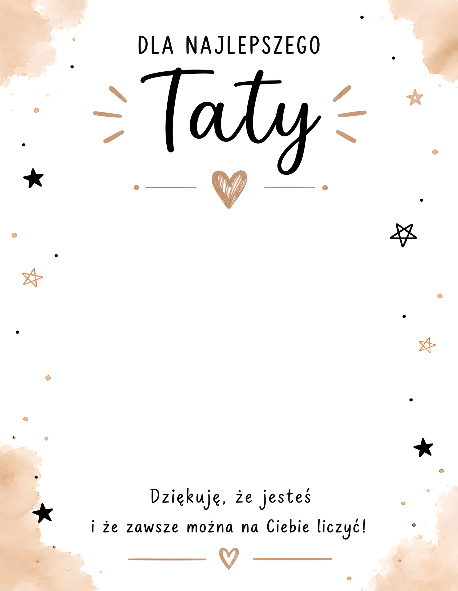 Zestaw do Odcisków „Dla Najlepszego Taty" #12 – wzór 2