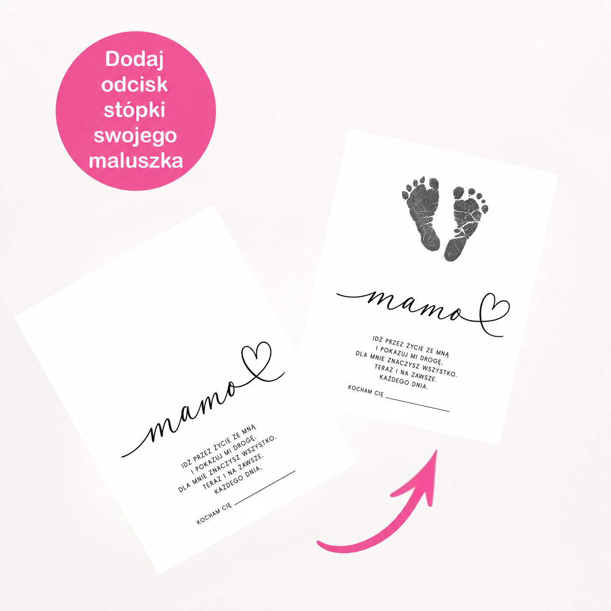 Zestaw do Odcisków „Mamo" - minimalistyczny – wzór 2