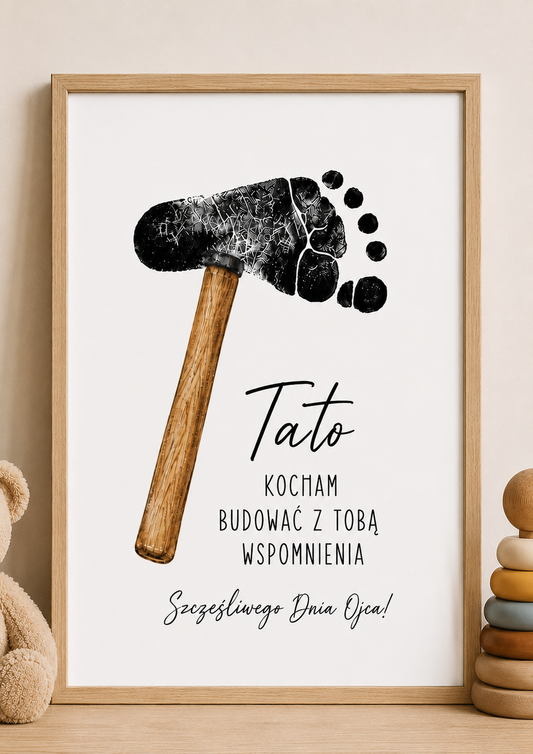 Zestaw do odcisków Tata Złota Rączka — beztuszowy prezent na Dzień Ojca