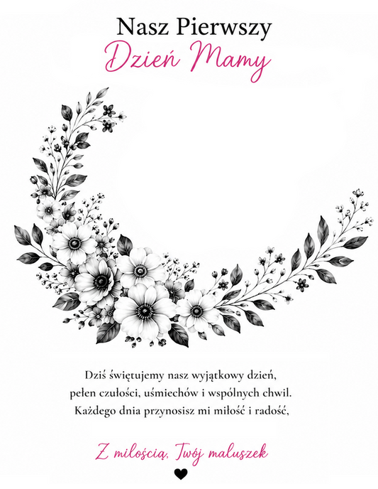 Zestaw do odcisków Nasz Pierwszy Dzień Mamy — wyjątkowa pamiątka na narodziny