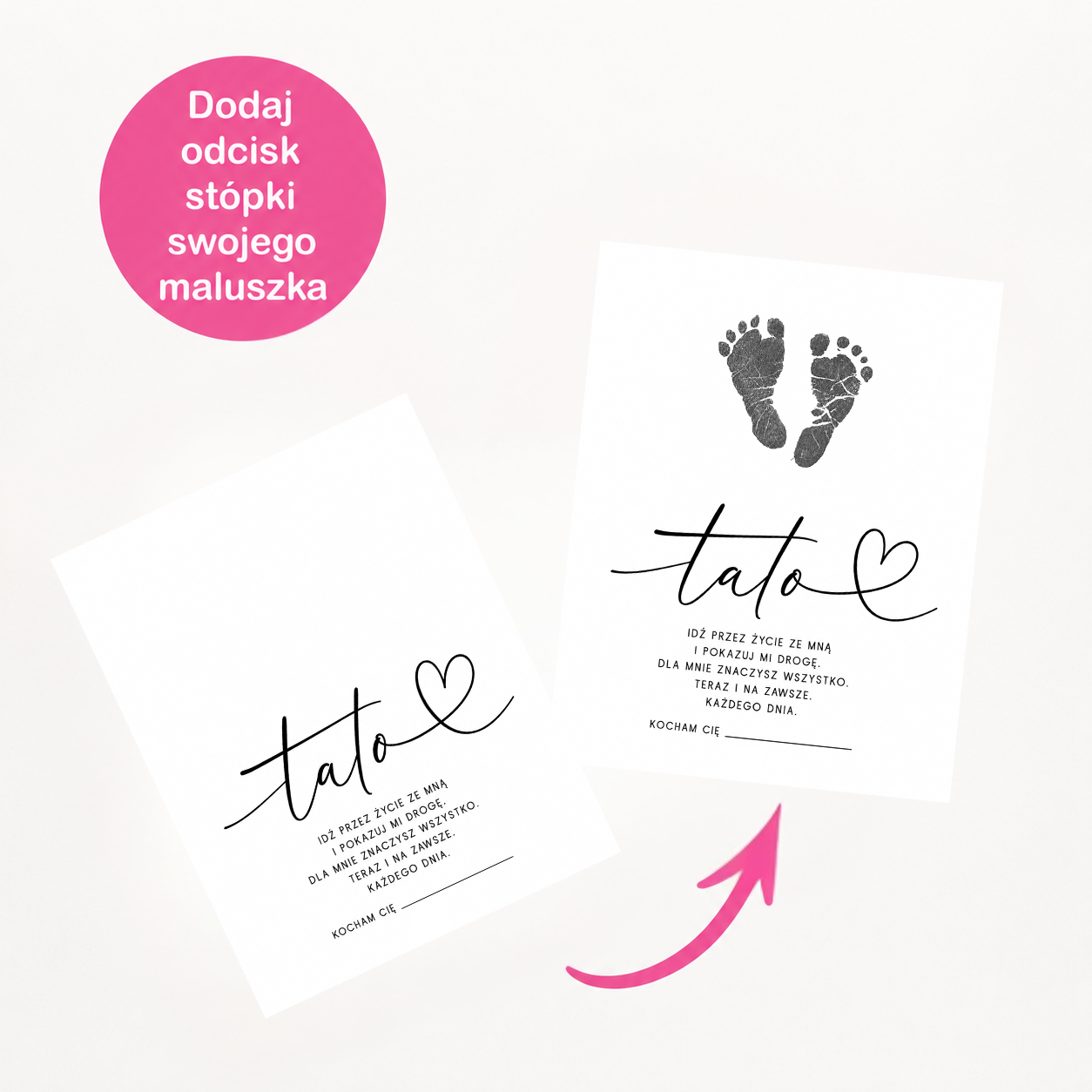 Zestaw do Odcisków „Tato" - minimalistyczny – wzór 3