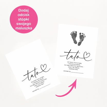 Zestaw do Odcisków „Tato" - minimalistyczny – wzór 3