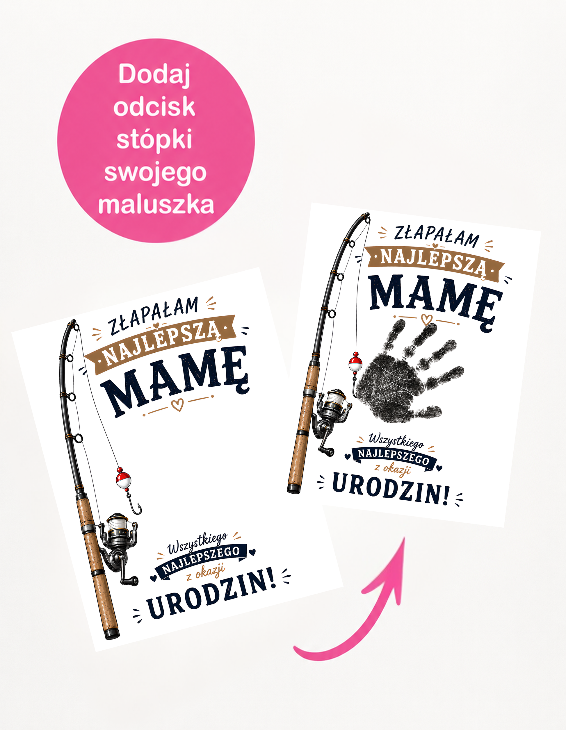Zestaw do Odcisków „Złapałam Najlepszą Mamę" – wzór 3